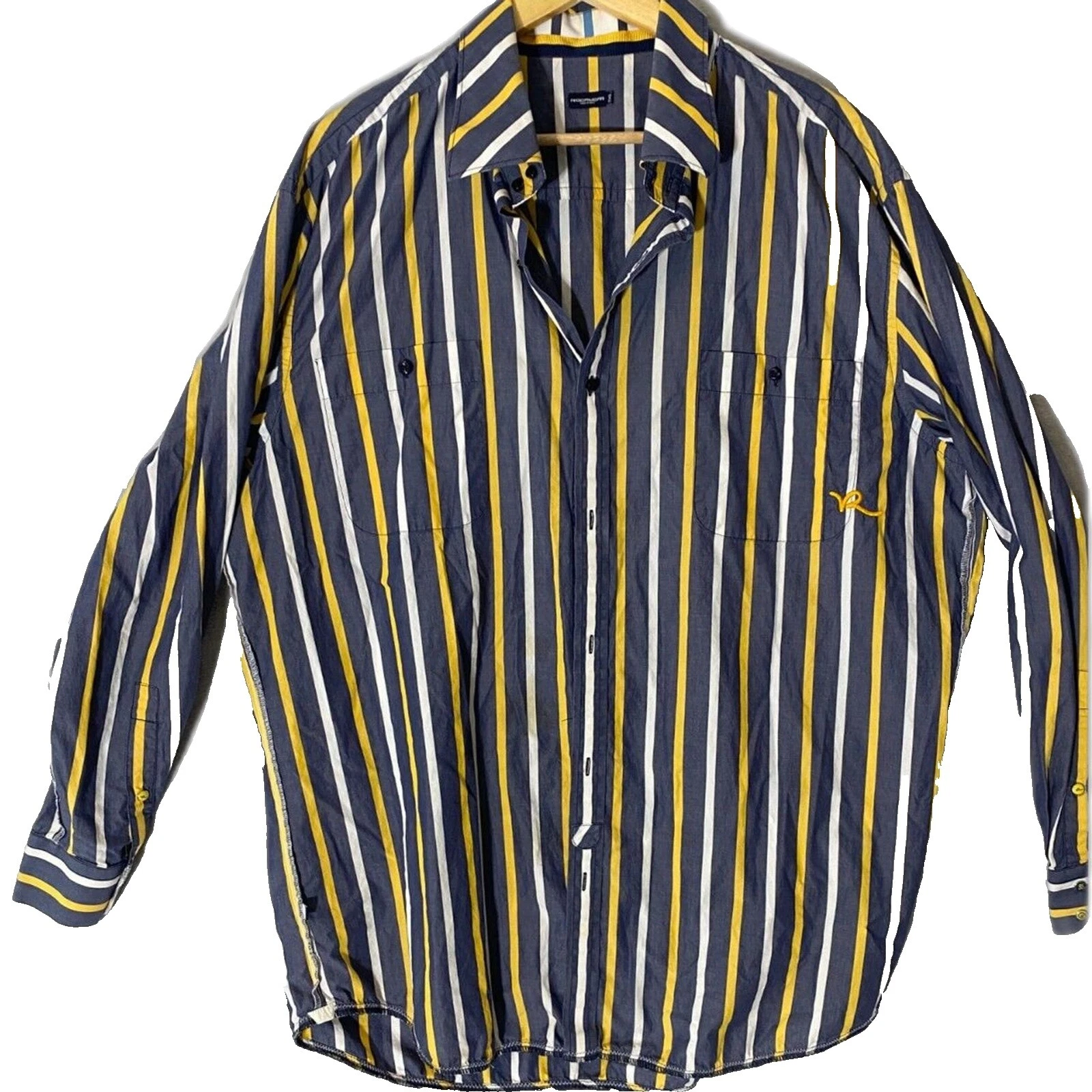 Rocawear Striped Big & Tall Casual Button-Down Shirts for Men