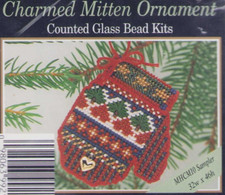 MILL HILL Bead Kit Mitten Christmas Winter Cross Stitch Pin Ornament Picture