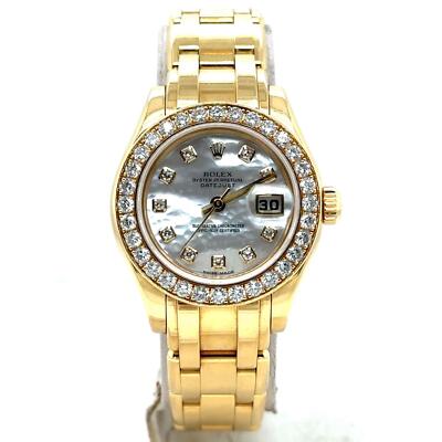 ロレックスレディスコマ Rolex Lady-Datejust Pearlmaster 29mm 18k YellowGold MOP Diamond
