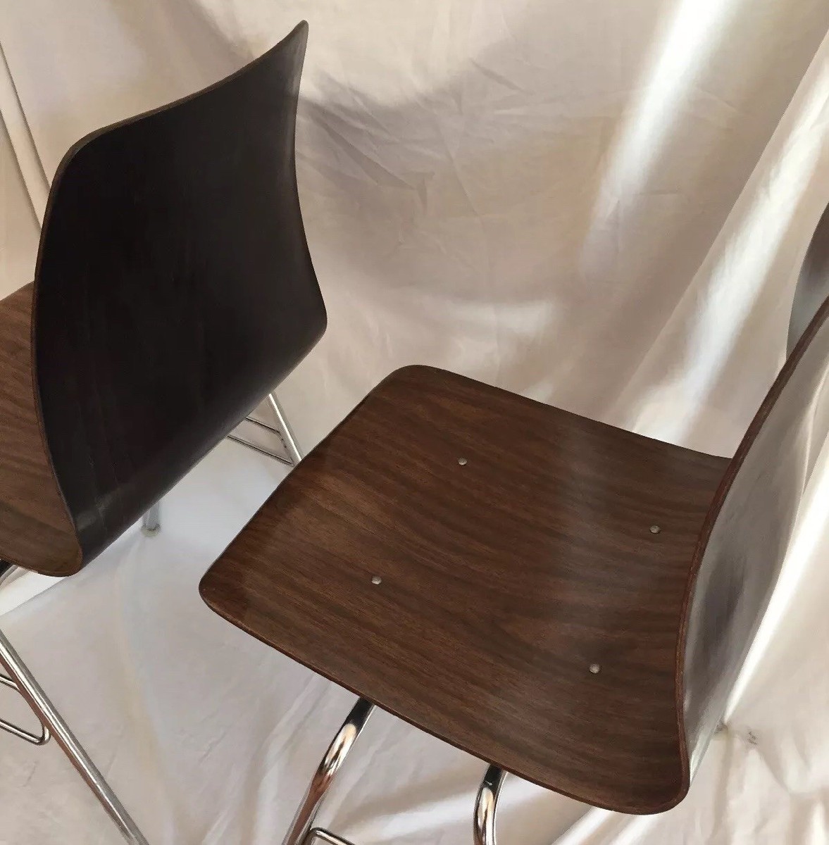 Pagholz Molded Plywood Stacking Chairs Mid Century Modern West