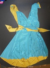 NWOT Reversible Tone Lyrical dress Teal Gold Medium adult Grecian Wrap style