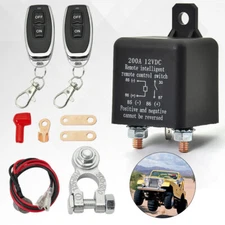Car Battery Disconnect Relay Wireless Dual Remote Master Kill Cut-off Switch 12V