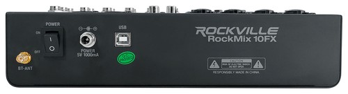 Rockville ROCKMIX 10FX 10 Channel USB Interface Mixer w/2-Way Bluetooth+Effects - Picture 5 of 7