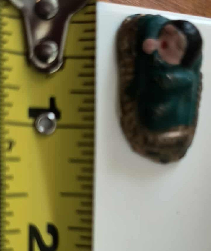 VINTAGE MEXICO HAND PAINTED CLAY NATIVITY SET- 12 PIECE/ MINI SET 2"