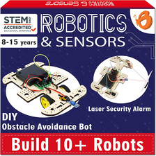 STEM Robotics Kit for Kids 8-14 - 10-in-1 Engineering  Science Fun