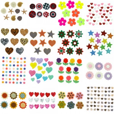 Dress It Up Knöpfe Verzierungen Herzen Blumen Sterne Muscheln Neon Basteln