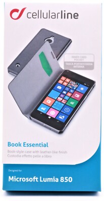 Cellularline Book Microsoft Lumia 850  Schutz Hülle Tasche Etui Wallet Case 035