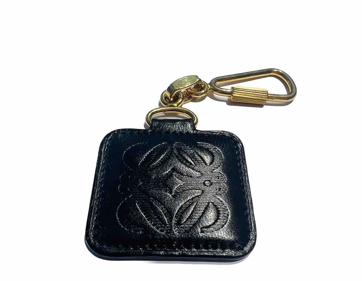 Loewe Black Leather Logo Key Chain | eBay Loewe Black Leather Logo Key Chain | eBay
