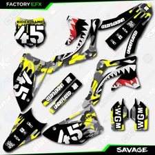 Gray & Yellow Savage Camo Graphics Kit fits 12-15 Kawasaki KXF450 KX450F  Decal