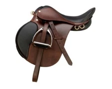 English Dressage Saddle Brown And Black  Colour 17"