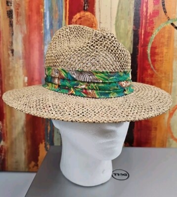 Summer Club Straw Hat Tropical Animal Band Australia Sun Protect Unisex SMALL