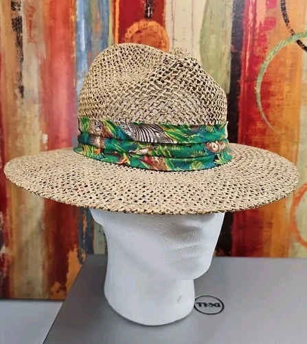 Summer Club Straw Hat Tropical Animal Band Australia Sun Protect Unisex SMALL