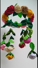 Handmade Felt Flower cot Mobile- Soft and Safe Nursery D cor- crib Mobile