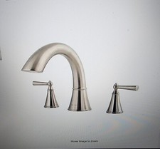 Pfister Saxton 2-Handle High-Arc Deck Mount Roman Tub Faucet Kit Brushed Nickel