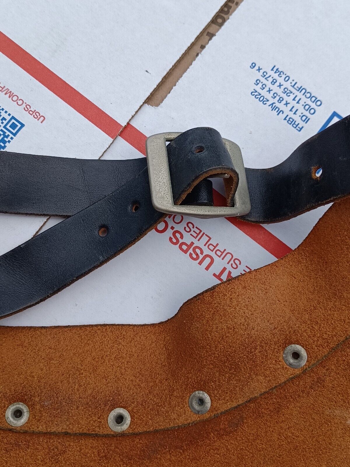 Vintage Leather HONDA Adjustable Strap Sun Visor … - image 5