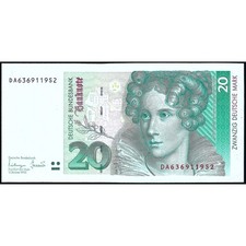 20 Deutsche Mark, Germany (Federal Republic), 1993 (VF), Pick 39b