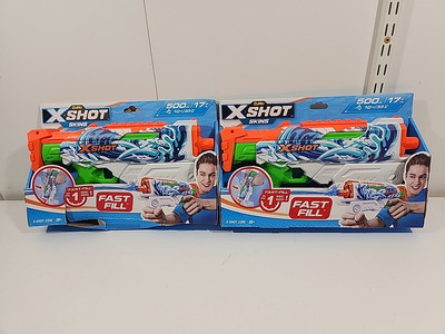 X-Shot Fast-Fill Skins Hyperload (2 Pack) by ZURU, Watergun, Water Blaster To...