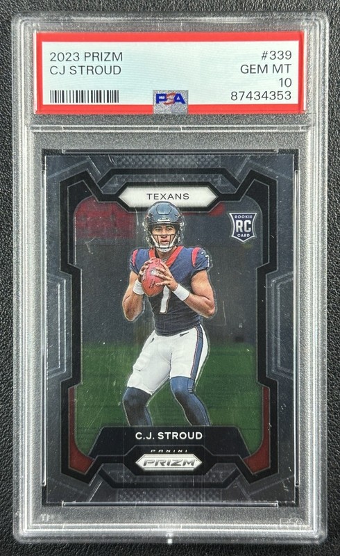 C.J. STROUD PSA 10 2023 PANINI PRIZM #339 ROOKIE RC TEXANS 4353