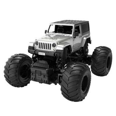 Double E Maßstab 1:14 silber Jeep Wrangler Ready to Run RC Crab-Stunt Monster T...