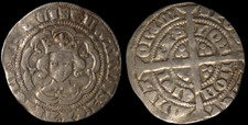 Edward III Hammered Silver Half Groat Medieval England Pre-Treaty Ex NGC VF35