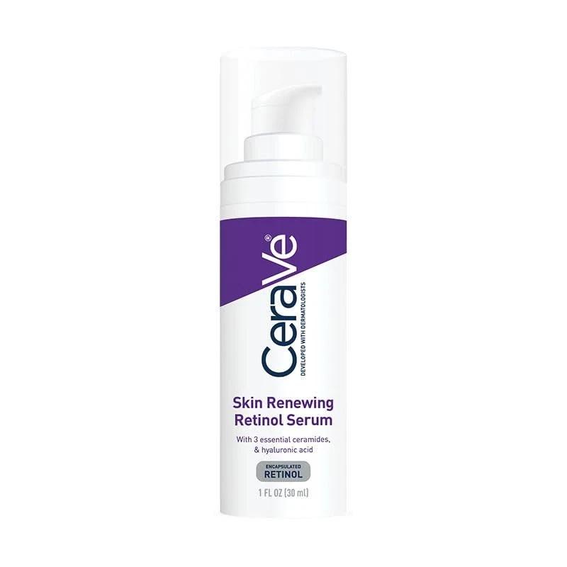 CeraVe Skin Renewing Retinol Face Cream Serum, Radiant Skin, 1 oz