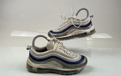 Nike Air Max 97 White Metallic Blue Sneaker Gr. UK 4 318001-100 EU 36,5 2009/10