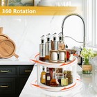 2 Tier Lazy Susans Turntable - 10 Inch Pantry Cabinet Lazy Susan Storage
