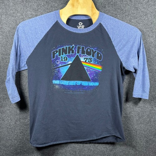 Liquid Blue Pink Floyd Large Dark Side of the Moon 1973 Graphic Raglan T Shirt - Picture 2 of 9