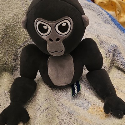 Makeship Gorilla Tag Monke Plush Monkey Black/Gray Washable Small 2022