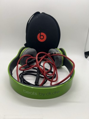 Beats by Dr. Dre Solo HD On-Ear Wired Headphones Green/Black w/ Case, Foldable