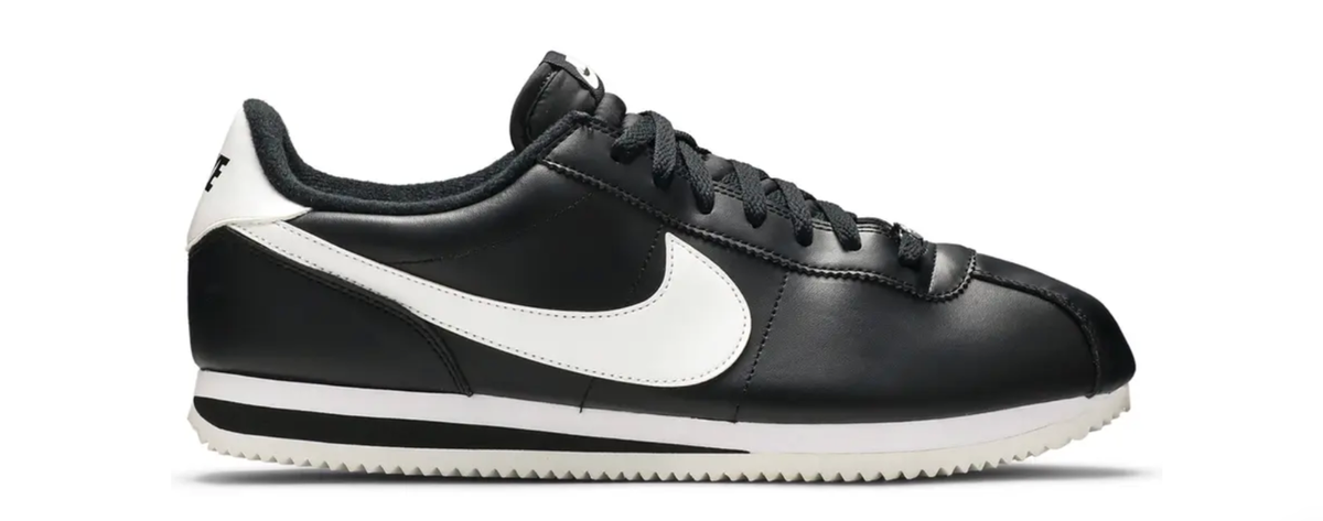 Sz 9.5 - Nike Cortez Basic Leather 'Black White' | eBay