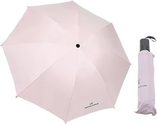 Deszczowy parasol przeciwsłoneczny składany parasol wiatroszczelny 8 żeber kompaktowy podróżny różowy