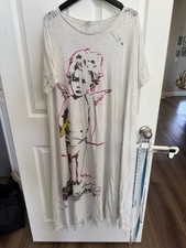 Magnolia Pearl St Valentine Cherub T Shirt Dress Distressed Boho Art One Size XL