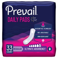 Ultimate Absorbency Incontinence Bladder Control Pads, Regular Length, 33 Count