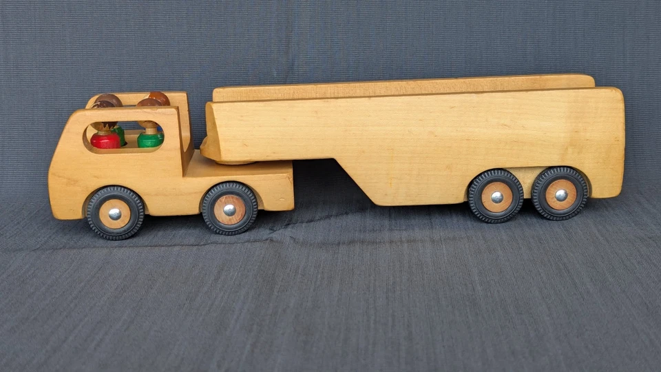 SPIEL NAEF LKW TRUCK Lastwagen Sattelschlepper wooden swiss made toy mid century - Bild 3 von 4