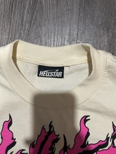 Cream Hellstar Mens T-Shirt Size Small, Overs...
