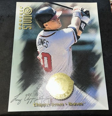Chipper Jones 1997 Donruss Studio Master Strokes jumbo Card #17 #/5000 8x10