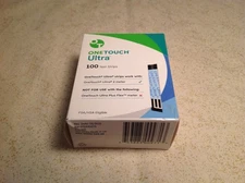 One Touch Ultra Blue Blood Glucose Test Strips - 100 Count ( One 100ct. Box)