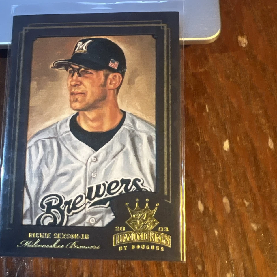 Richie Sexson 2003 Donruss Diamond Kings Gold Foil #114 Milwaukee Brewers /100 - Image 2 of 4