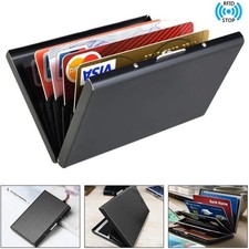Credit Card ID Holder Slim Money Travel Wallet Men Stainless Steel RFID Blocking