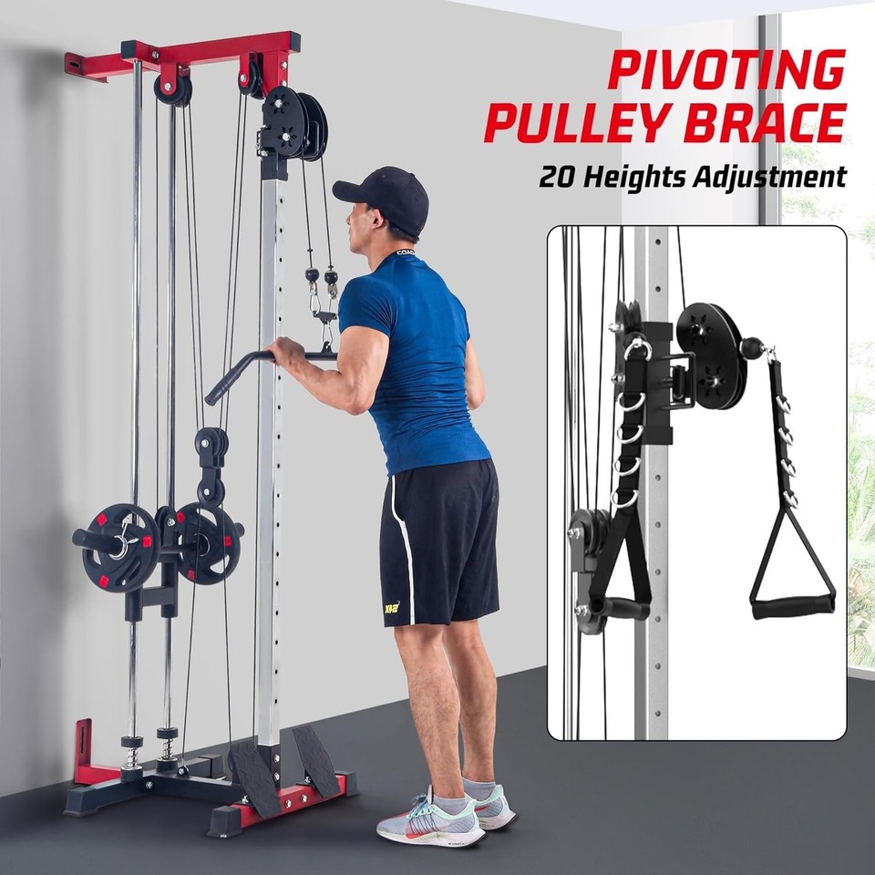LAT Pull Down Machine with High and Low Pulley Station Back Exercise ...