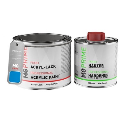 Pantone PROCESS BLUE C Process Blue Acryl Lack matt 0,75 Liter Dose inkl. Härter