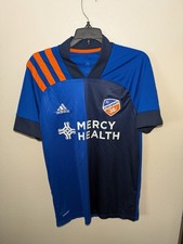 Adidas MLS Blue FC Cincinnati AeroReady Short Sleeve Jersey Men's Size Small 