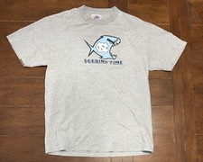 Vintage Men  s Size L North Carolina Tar Heels Feeding Time Gray T-Shirt Rare