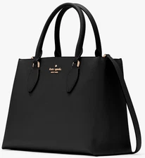 Kate Spade Rae Black Saffiano Satchel Bag KK310 NWT Crossbody Purse $399 MSRP F