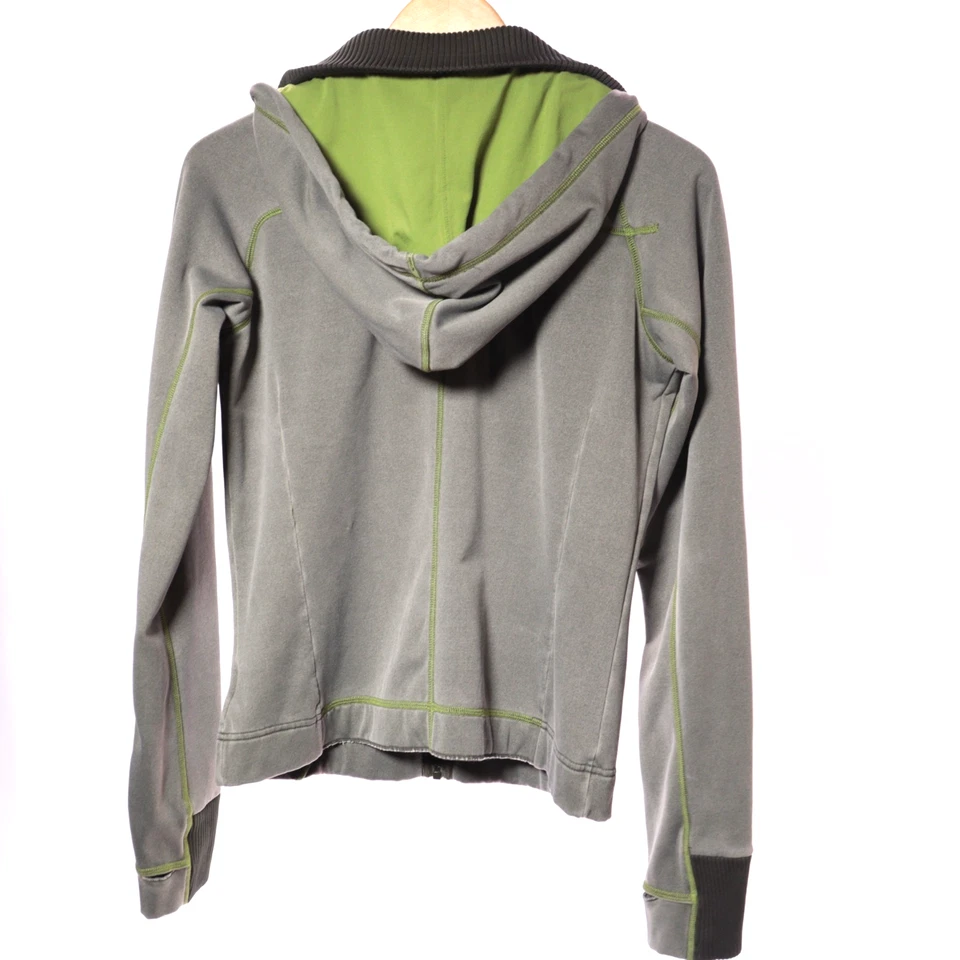 Chaqueta Mountain Hardwear Mujer Gris Medio Cremallera Completa Con Capucha Agujeros para los Pulgares Exterior Foto 2 de 4