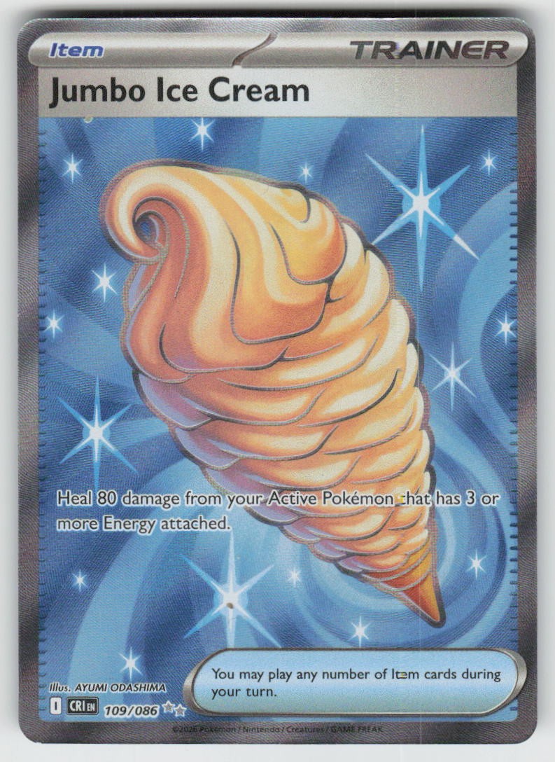 Jumbo Ice Cream 109/086 Ultra Rare Chaos Rising Pokemon Holo Near Mint