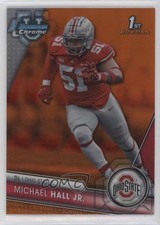 2023 Bowman U Chrome Orange Refractor 13/25 Michael Hall Jr #170 n0c
