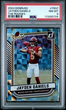 2024 PANINI DONRUSS THE ROOKIES #TR37 JAYDEN DANIELS ROOKIE RC PSA 8