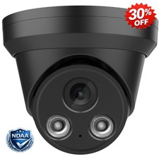 Black Vikylin 4MP IP Camera Mic POE CCTV IR30 Home Outdoor 2.8mm NDAA compliant